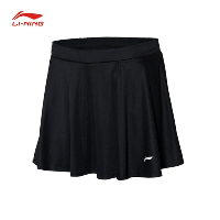 李宁(LI-NING) 羽毛球短裙女士运动服时尚速干吸汗透气夏跑步五分裤 ASKR022-1 S-XL码  ASKR022-1