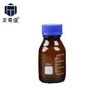 正奇谊 蓝盖试剂瓶透明棕色 丝口玻璃瓶 螺纹口带刻度 棕色250ml  正奇谊 蓝盖试剂瓶透明棕色 丝口玻璃瓶 螺纹口带刻度 棕色250ml