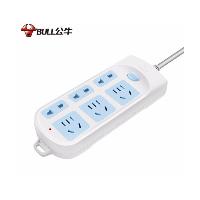 公牛(BULL) GN-609 经典蓝白插座 6位总控 全长5M  公牛(BULL) GN-609 经典蓝白插座 6位总控 全长5M