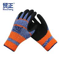 贸正 发泡浸胶劳保手套 防滑耐磨工地工作手套 MZS-G333 12付/袋  MZS-G333