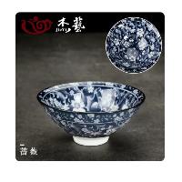 青花瓷茶杯陶瓷功夫小茶杯单杯主人杯茶具茶盏套装茶碗品茗斗笠杯 大号  青花瓷茶杯陶瓷功夫小茶杯单杯主人杯茶具茶盏套装茶碗品茗斗笠杯 大号