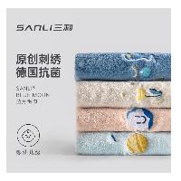 三利 抗菌毛巾 3条 A类柔软洗脸洗澡家用吸水 加厚刺绣面巾  三利 抗菌毛巾 3条 A类柔软洗脸洗澡家用吸水 加厚刺绣面巾