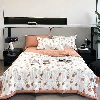 啄木鸟(PLOVER)夏凉被-麻感棉夏被四件套-蜜橙 ZMN-XB019(200*230CM)  ZMN-XB019