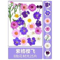 DIY押花混合干花包 紫格樱飞25片/包  DIY押花混合干花包 紫格樱飞25片/包