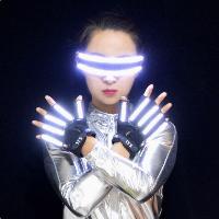 都荟LED发光手套 白色发光手套一双+眼镜  都荟LED发光手套 白色发光手套一双+眼镜