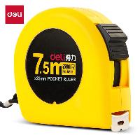 得力(deli)7.5m高精度钢卷尺 木工尺装修测量尺子 带英寸 8211  8211