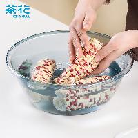 茶花 塑料盆37cm洗脸盆子大号洗菜盆洗衣盆加厚透明  37cm