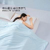 水星家纺 大豆被子夏凉被双人空调被夏季可机洗夏被芯薄被 200x230cm约3.4斤 蓝  200x230cm约3.4斤