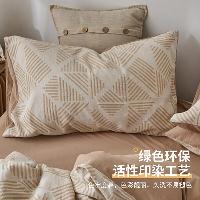 雅鹿·自由自在 纯棉枕头套学生宿舍单人全棉枕套一个装枕芯套48*74cm简格  简格 单只