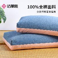 洁丽雅(Grace)纯棉荞麦枕头100%荞麦壳荞麦皮枕芯春夏秋季安睡枕颈椎枕 单只装  纯棉荞麦壳