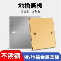 拉丝金 120型不锈钢地插空白盖板  拉丝金 120型不锈钢地插空白盖板