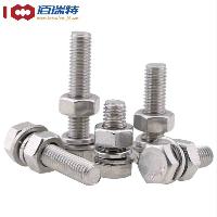 304不锈钢外六角螺栓螺母套装 M6*20【10套】  304不锈钢外六角螺栓螺母套装 M6*20【10套】