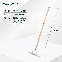 Berry&Bird 户外不锈钢草耙子搂草树叶庭院打扫落叶长柄扒工具BB园艺工具 活动草耙  活动草耙