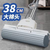 千屿 大号 38cm 双排滚轮挤水海绵拖把  千屿 大号 38cm 双排滚轮挤水海绵拖把